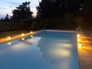 Pool area at sundown- click for photo gallery